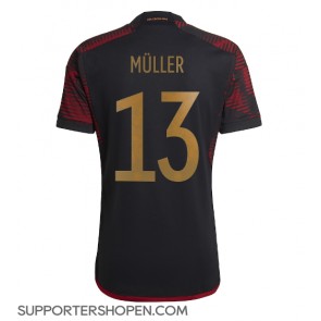Tyskland Thomas Muller #13 Borta Matchtröja VM 2022 Kortärmad